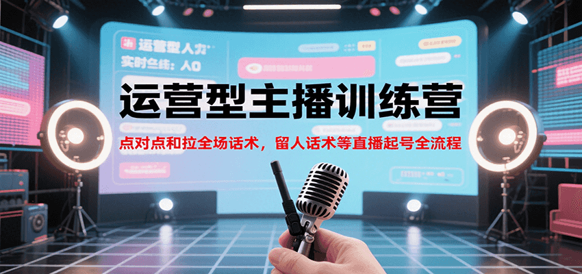 运营型主播训练营，点对点和拉全场话术，留人话术等直播起号全流程(更新8月)-chywc