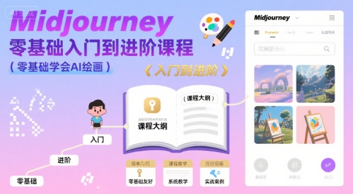 midjourney零基础入门到进阶课程，零基础学会AI绘画-chywc