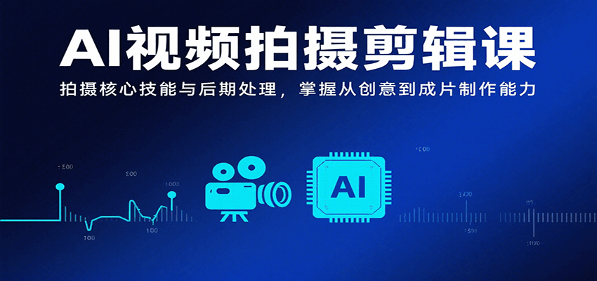AI视频拍摄剪辑课，拍摄核心技能与后期处理，掌握从创意到成片制作能力-chywc