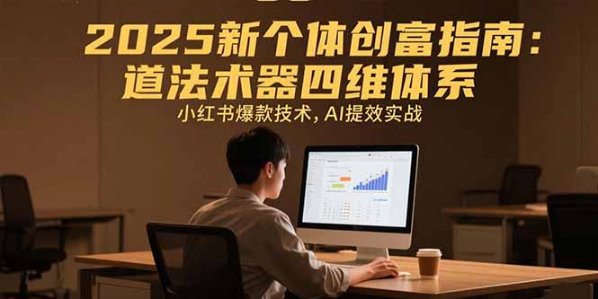 2025新个体创富指南：道法术器四维体系，小红书爆款技术，AI提效实战-chywc