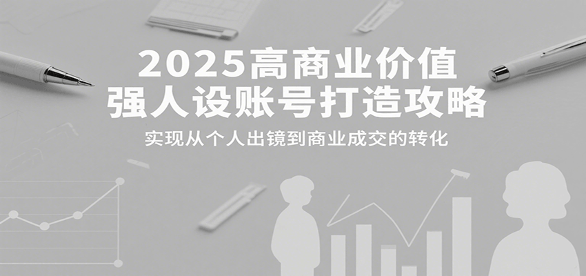2025高商业价值强人设账号打造攻略，实现从个人出镜到商业成交的转化-chywc