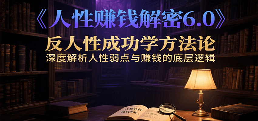 人性赚钱解密6.0，反人性成功学方法论，深度解析人性弱点与赚钱的底层逻辑-chywc