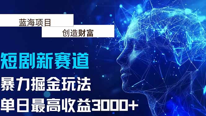 抖音新赛道，暴力掘金玩法，单日收益最高3000+-chywc