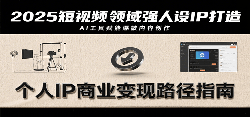 2025短视频领域强人设IP打造，结合爆款案例与AI工具应用，从个人出镜到商业成交转化-chywc