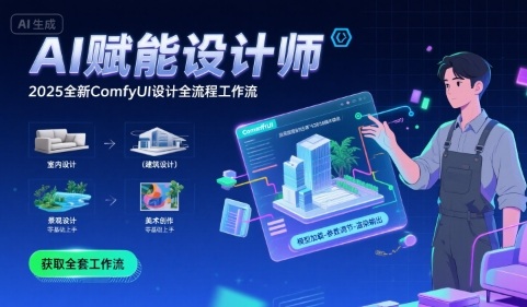 AI赋能设计师， 2025全新comfyui设计全流程工作流 ，室内-建筑-景观-美术，零基础直接上手-chywc