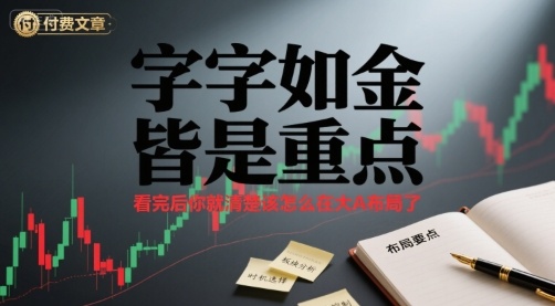 付费文章：字字如金 皆是重点， 看完后 你就清楚该怎么在大A布局了-chywc