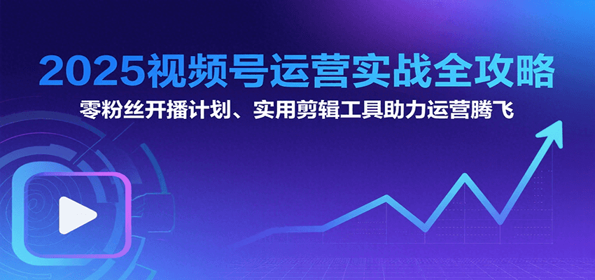 2025视频号运营实战全攻略：零粉丝开播计划、起号到到变现思维逻辑方法-chywc