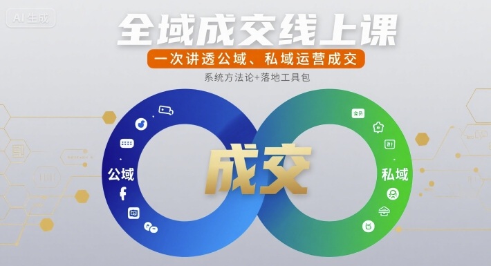 全域成交线上课，一次讲透公域、私域运营成交-chywc