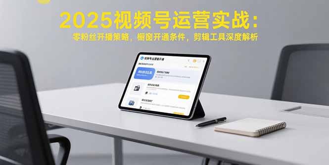 2025视频号运营实战：零粉丝开播策略，橱窗开通条件，剪辑工具深度解析-chywc