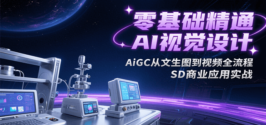 零基础精通AI视觉设计，AiGC从文生图到视频全流程，SD商业应用实战-chywc