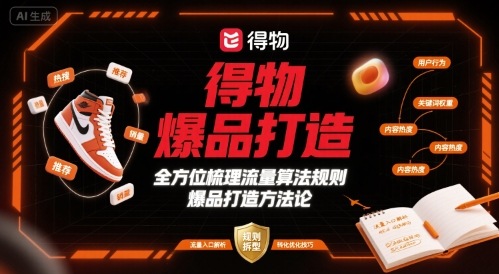 得物爆品打造，全方位梳理得物流量算法规则爆品打造规则-chywc