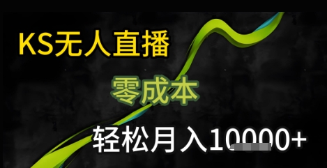 KS无人直播25年最新玩法，只需一部手机，轻松月入1W+【揭秘】-chywc