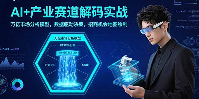 AI+产业赛道解码实战：万亿市场分析模型，数据驱动决策，招商机会地图绘制-chywc
