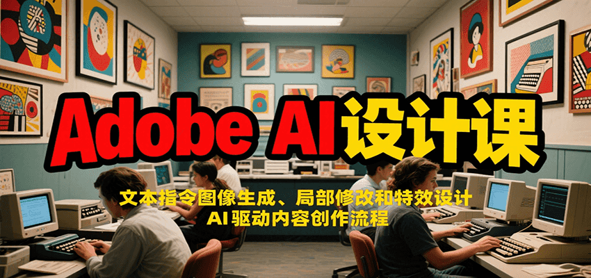 Adobe AI设计课：文本指令图像生成、局部修改和特效设计，AI驱动内容创作流程-chywc