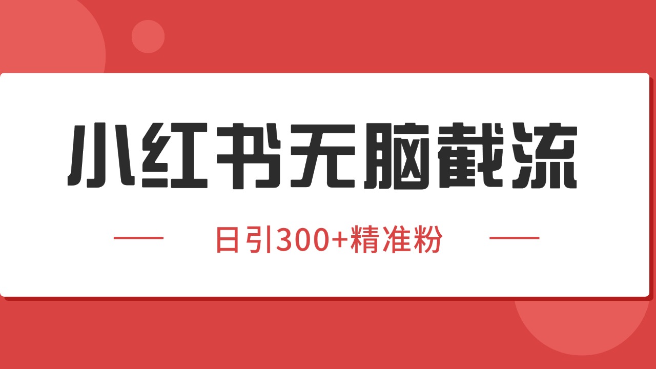 小红书截流同行客源，独家野路子获客玩法 日引200+暴力获客-chywc