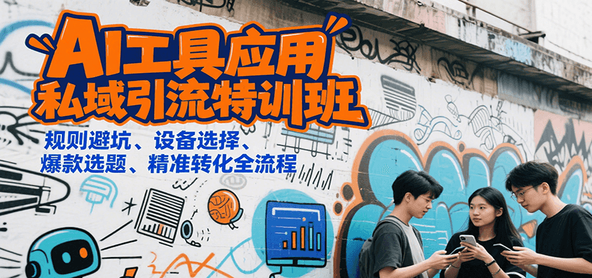 AI工具应用私域引流特训班，规则避坑、设备选择、爆款选题、精准转化全流程-chywc
