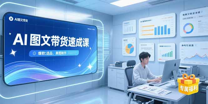 AI图文带货速成课，养号引流秘籍，爆款选品策略，美图制作全流程-chywc