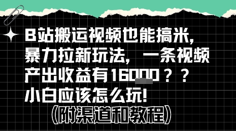 b站掘金计划？搬运视频也能挣拉新的收益，小白应该怎么玩！-chywc