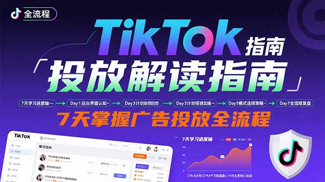 TikTok投放解读指南：后台操作/计划建立/模式选择，7天掌握广告投放全流程-chywc