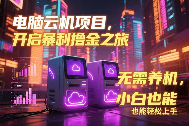 电脑云机项目 暴力撸金玩法，不需要养机 配置没有要求 单机100个窗口一…-chywc