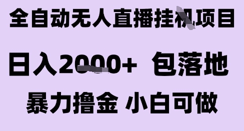 最新全自动抖音无人直播挂G项目，日入2k+ 包落地暴力撸金，小白可做【揭秘】-chywc