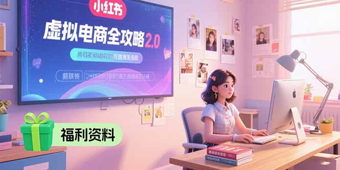 虚拟电商全攻略2.0，开店选品实操流程，账号定位、货源发布、笔记发布技巧-chywc