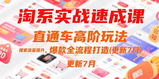 淘系实战速成课，直通车高阶玩法，搜索流量提升，爆款全流程打造(更新7月-chywc
