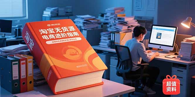 淘宝无货源电商进阶指南，包含新人课、进阶课，配套资料，蓝海选品等-chywc