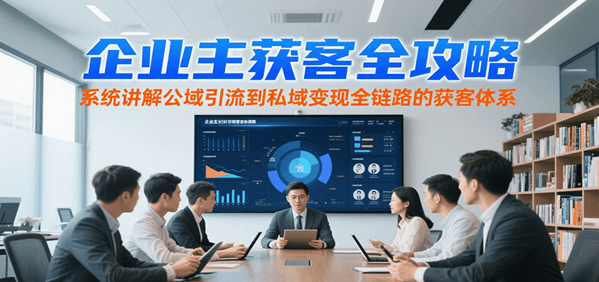 企业主获客全攻略，系统讲解公域引流到私域变现全链路的获客体系-chywc