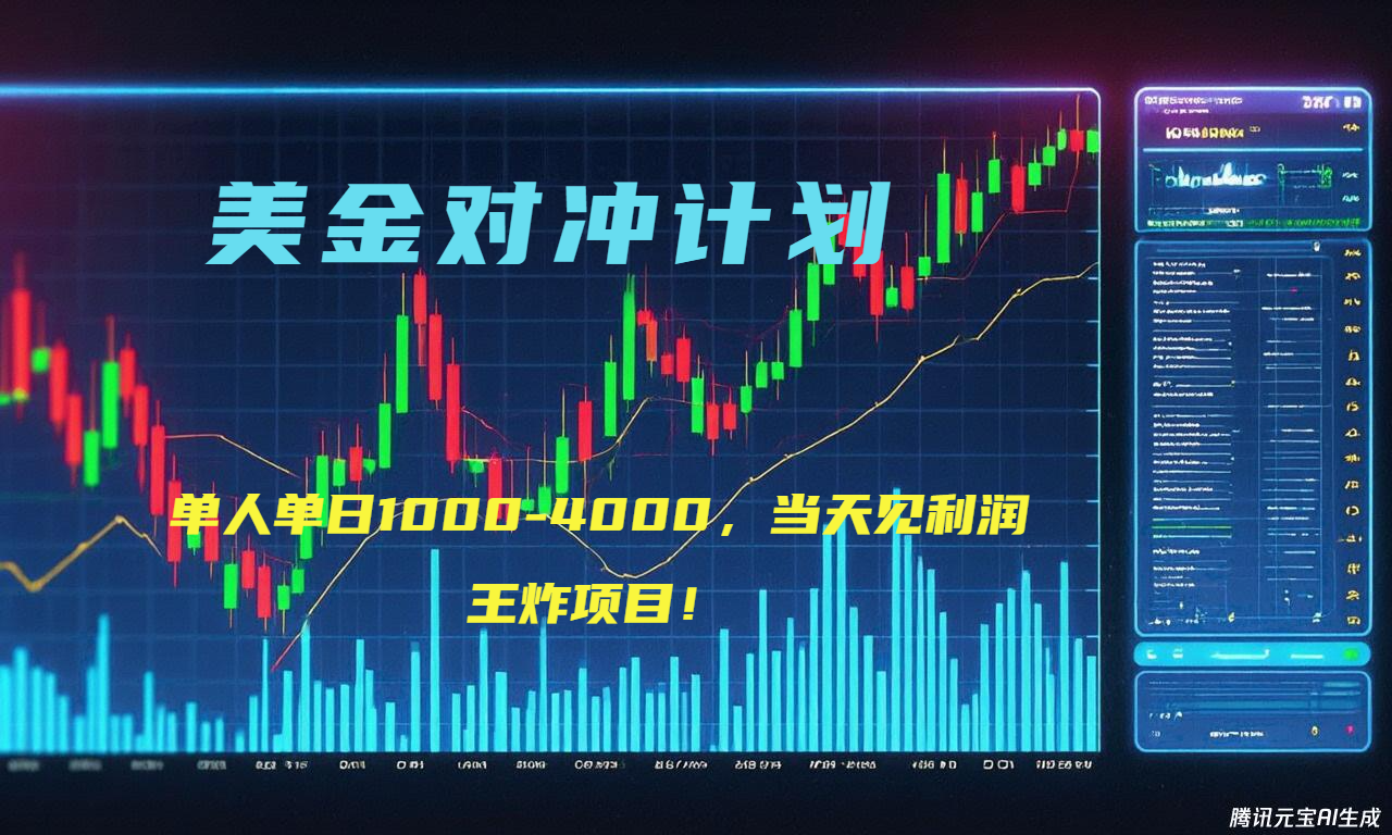 2025年最暴力项目“美金先登计划”最新最强对冲战法，每日实际收益1K-4K-chywc