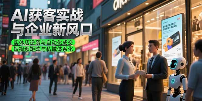 AI获客实战与企业新风口，实体店逆袭与自动化成交 短视频矩阵与私域体系化-chywc