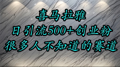 喜马拉雅，小而精的流量赛道，日进500+精准创业粉-chywc