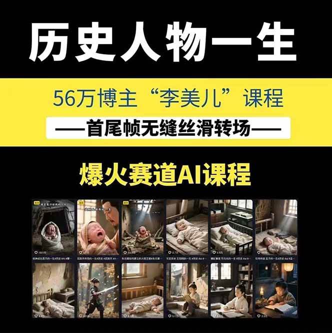 图片[1]-AI历史人物短视频创作，含IP打造、首尾帧无缝转场、智能体视频制作等核心教学内容-chywc
