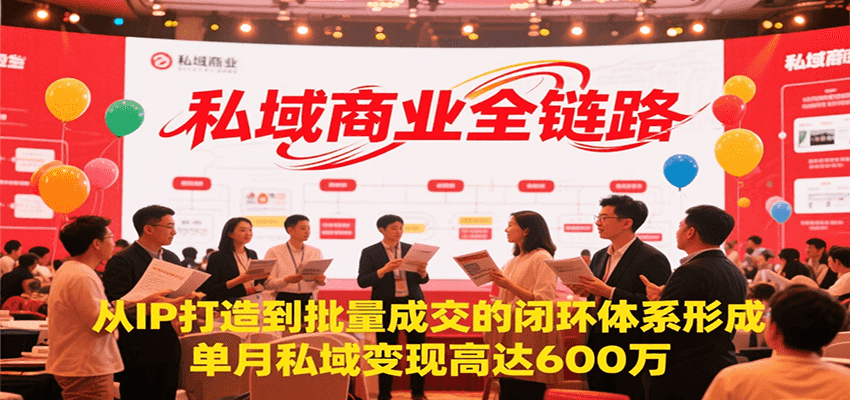 私域商业全链路，从IP打造到批量成交的闭环体系形成，单月私域变现600万-chywc