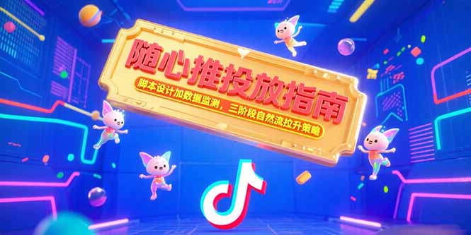 随心推投放指南，脚本设计加数据监测，三阶段自然流拉升策略-chywc