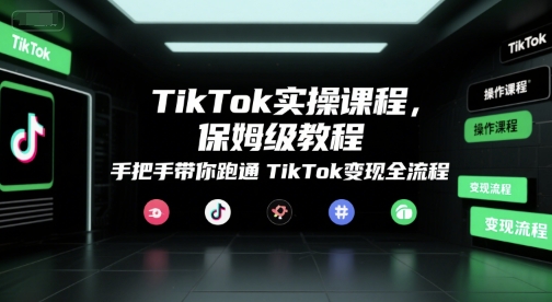 TikTok实操课程，保姆级教程，手把手带你跑通TikTok变现全流程-chywc