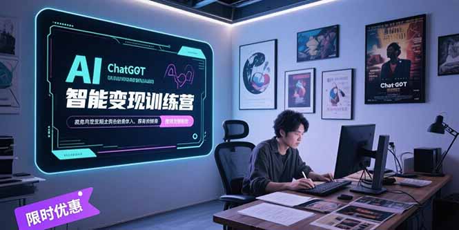 AI智能变现训练营，ChatGPT写作变现，电影解说制作，图文带货方法论-chywc