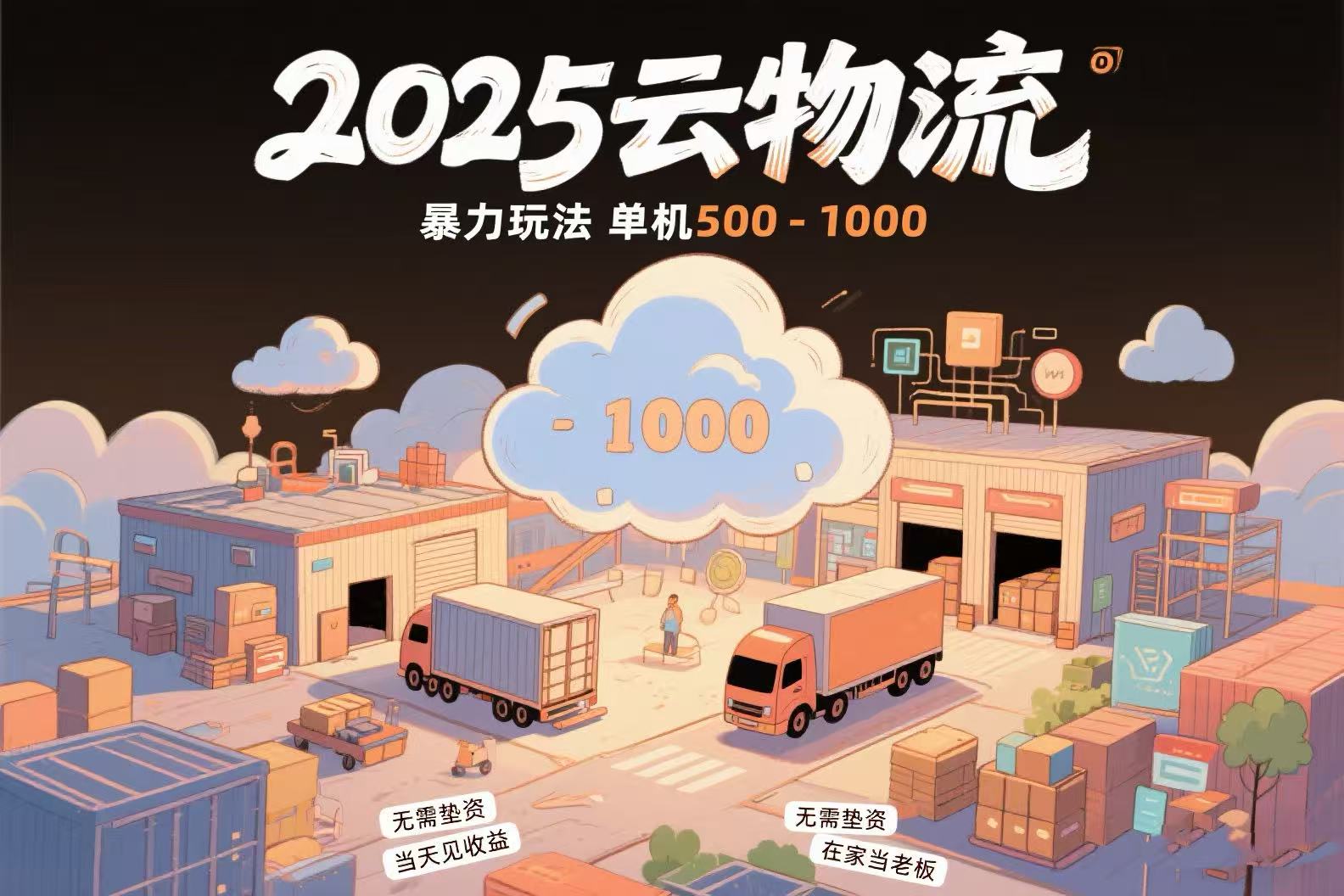 云物流赚差价，项目纯利润500~1000，无需垫资，当天到账。不需要有车，…-chywc