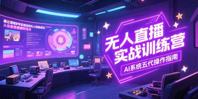 无人直播实操训练营，从设备搭建到话术，AI系统五代操作指南(7月更新-chywc