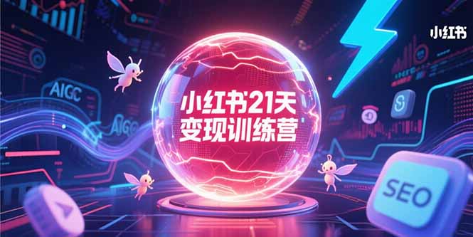 小红书21天变现训练营，AIGC工具高效应用，SEO优化核心技巧-chywc