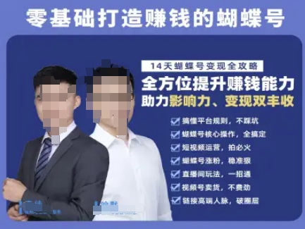 蝴蝶号专栏-视频号运营教程，零基础打造挣钱的蝴蝶号，14天蝴蝶号变现全攻略-chywc