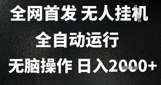 2025首发无人挂G项目，日入2k+，全自动运行，无脑操作，长期稳定 小白可玩【揭秘】-chywc