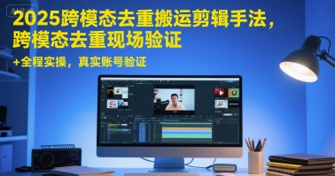 2025跨模态去重搬运剪辑手法，跨模态去重现场验证 +全程实操，真实账号验证-chywc