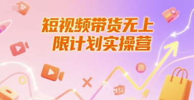 短视频带货无上限计划实操营，新人短视频带货工具流养号破播文案运营篇课程-chywc