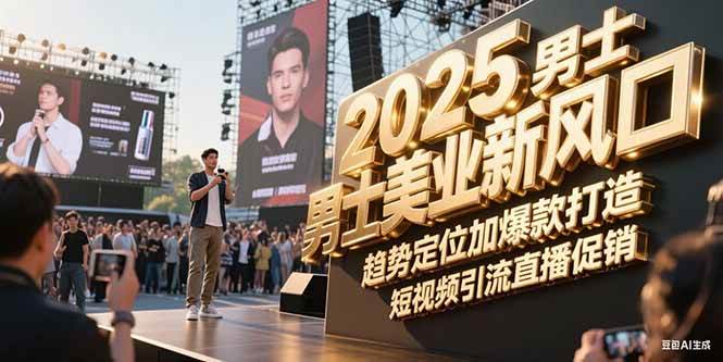2025男士美业新风口，趋势定位加爆款打造，短视频引流直播促销-chywc