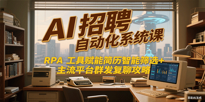 AI招聘自动化系统课，RPA工具赋能简历智能筛选+主流平台群发复聊全攻略-chywc