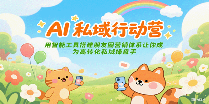 AI私域行动营：用智能工具搭建朋友圈营销体系让你成为高转化私域操盘手-chywc