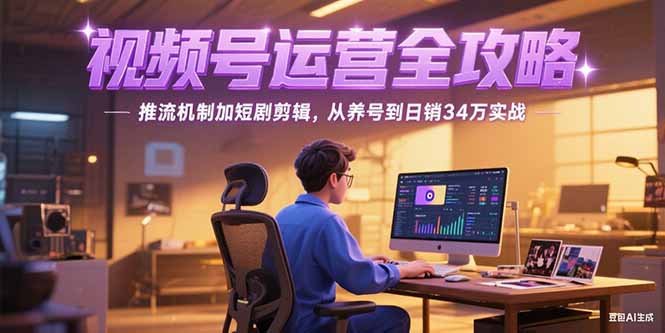 2025视频号运营全攻略，推流机制加短剧剪辑，从养号到日销34万实战-chywc