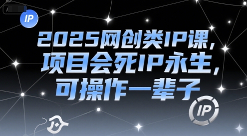 2025网创类IP课，项目会死IP永生，可操作一辈子-chywc