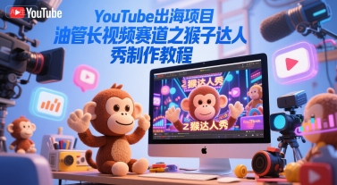 YouTube出海项目，油管长视频赛道之猴子达人秀制作教程-chywc